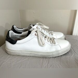 Good Man Brand Italian Leather Sneakers White Black Men’s 10.5